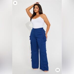 After Hours Pinstripe Trouser- Navy